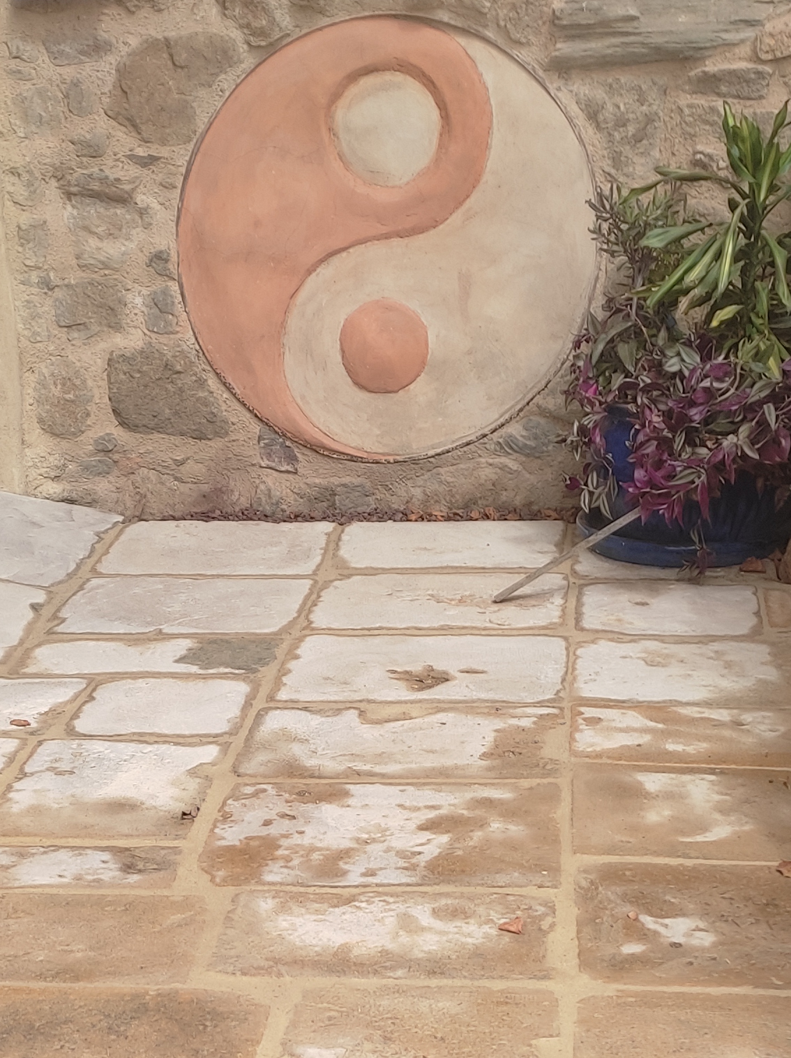 Symbole Yin Yang du centre